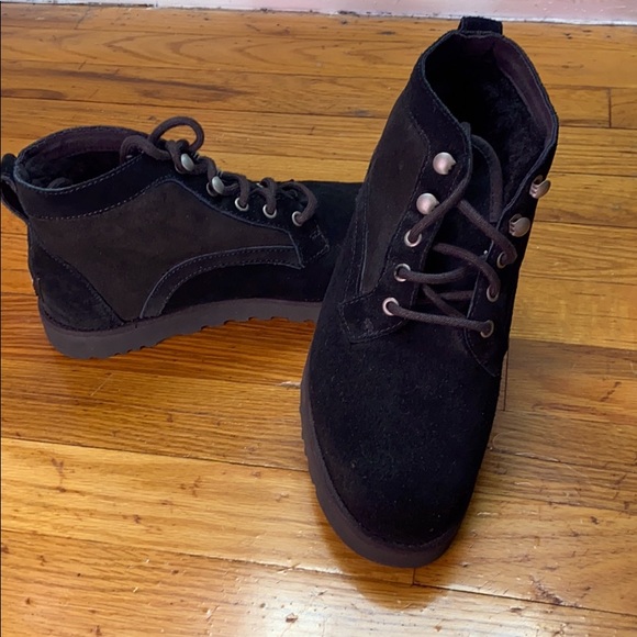 UGG Shoes - Black lace up UGG ankle boots.